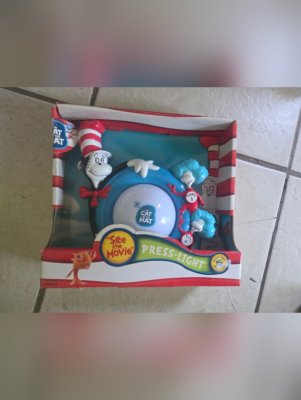 THE CAT IN THE HAT MOVIE Press-Light NEW in BOX Pacific Innovations Bedroom Hall